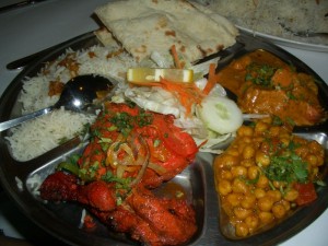 A Thali of Indian Food